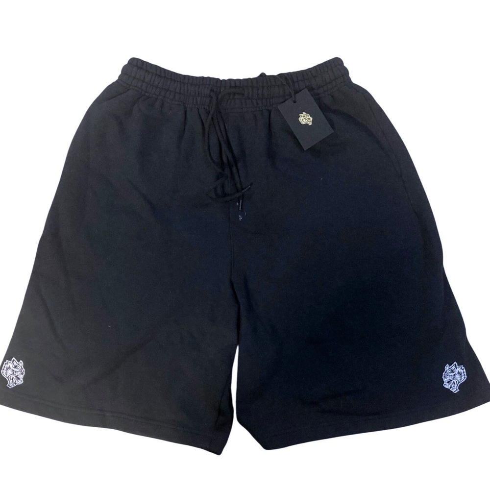 Darc Sport Dual Wolf Oversized Osiris Sweat Shorts Black Mens Small DSFS023-020